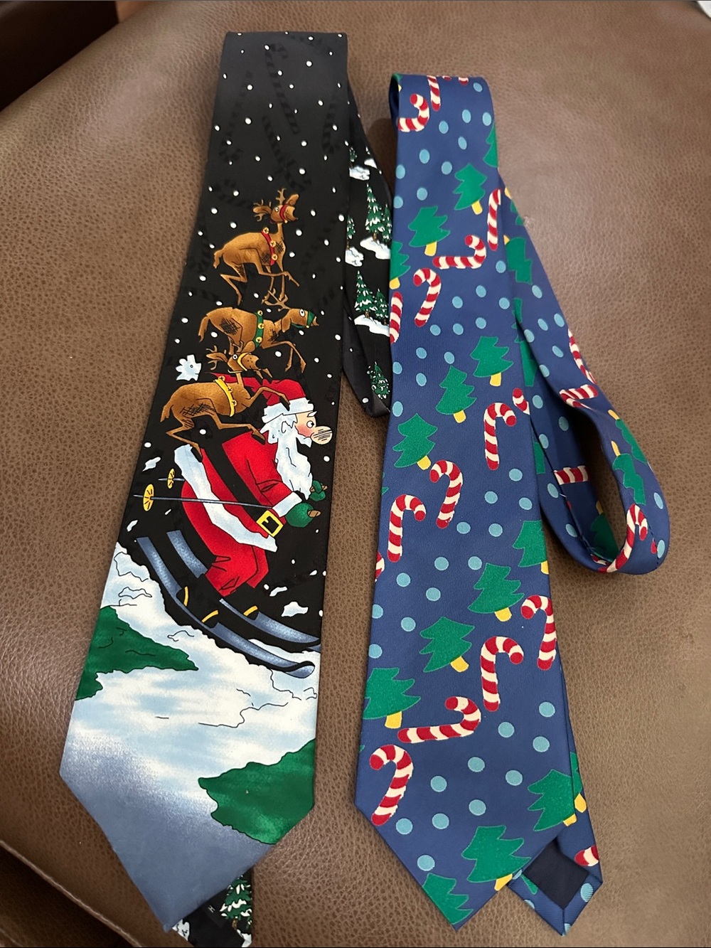 Christmas Necktie - Candy Cane & Santa Designs